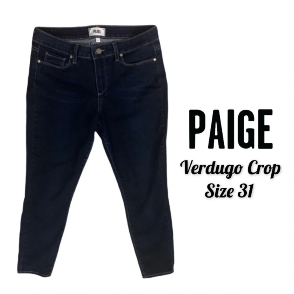 Paige Jeans Verdugo Crop Style Dark Wash Size 31